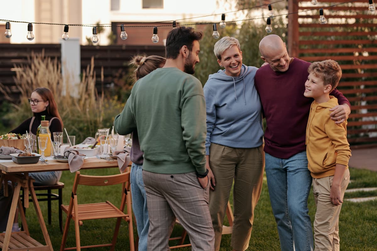 Family and friends enjoying an outdoor gathering